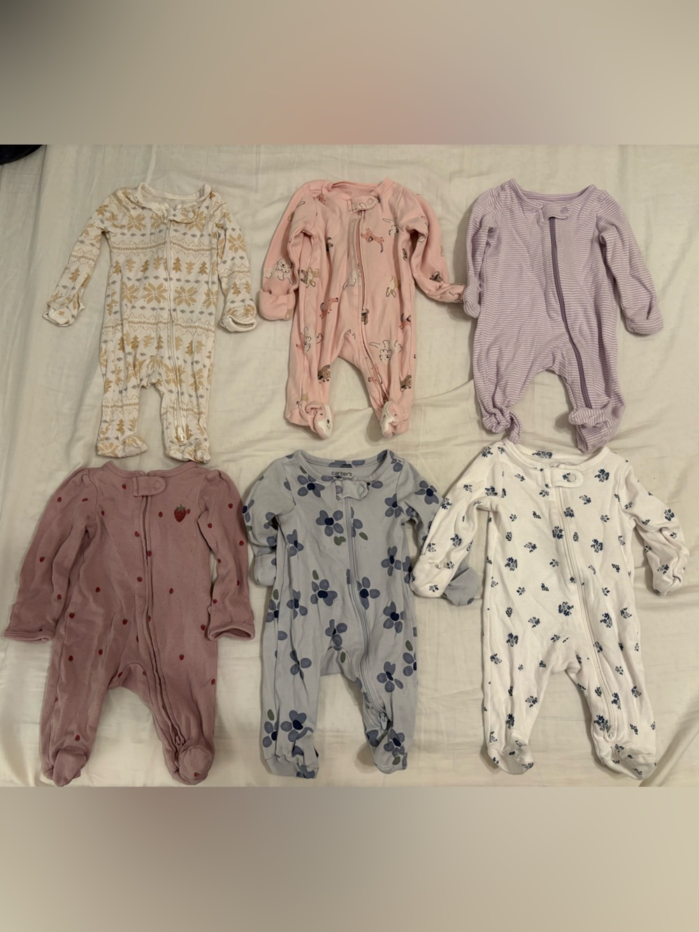 Newborn girl footies- bundle of 10